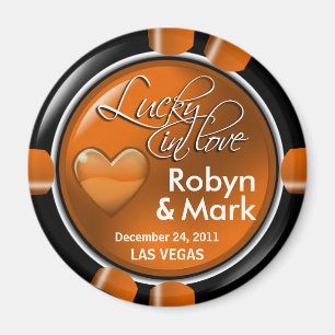 Las Vegas Newlyweds Casino Chip Magnet Favoriser