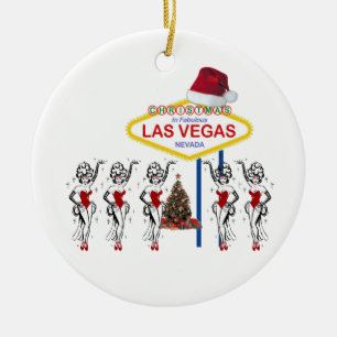 Las Vegas Noël Ornement céramique personnalisé
