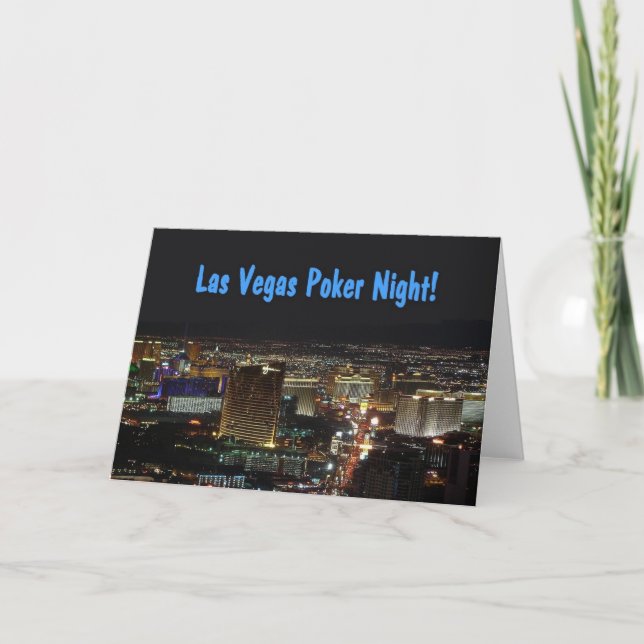 Las Vegas Poker Night Invitation Card! (Devant)