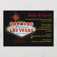 Las Vegas Post Mariage Photo Invitation personnali