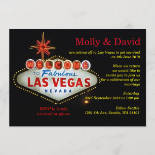 Las Vegas Post Mariage Photo Invitation personnali
