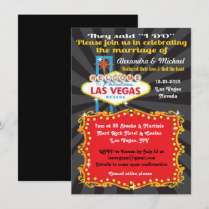Las Vegas Post Wedding Réception Invitations