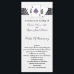 Las Vegas programmes de mariage<br><div class="desc">violet Las Vegas Wedding Programmes avec 3 as et une touche de damas .Produits correspondants également disponibles</div>
