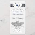 Las Vegas programmes de mariage<br><div class="desc">navy blue Las Vegas Wedding Programmes avec 3 as et une touche de damask.Produits correspondants également disponibles</div>