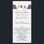 Las Vegas programmes de mariage<br><div class="desc">Red Las Vegas Wedding Programmes avec 3 as et une touche de damas.Produits correspondants également disponibles</div>