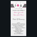 Las Vegas programmes de mariage<br><div class="desc">programme de mariage rose Las Vegas avec 3 as et une touche de damas.Produits correspondants également disponibles</div>