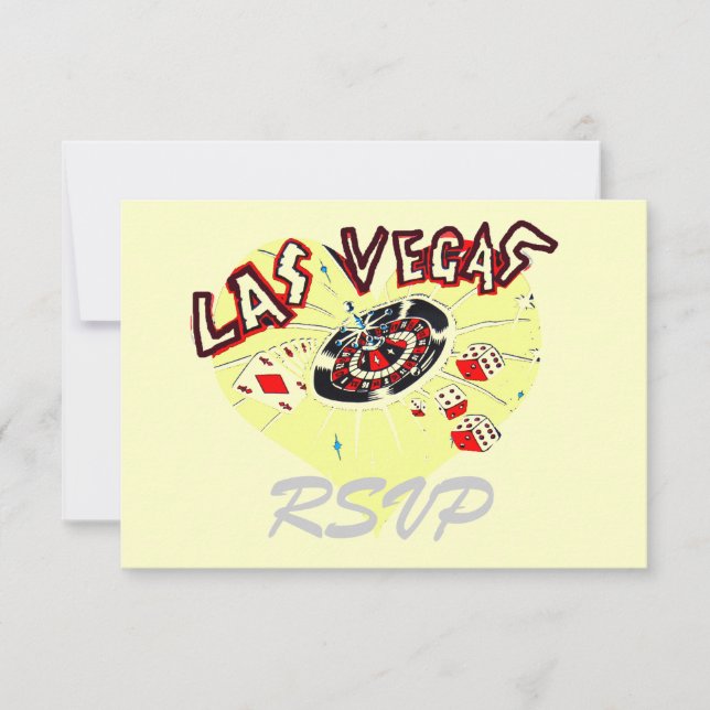 Las Vegas RSVP Boîtier de réponse de l'invité (Devant)
