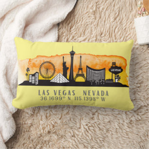 Las Vegas Skyline Latitude Lumbar Coussin