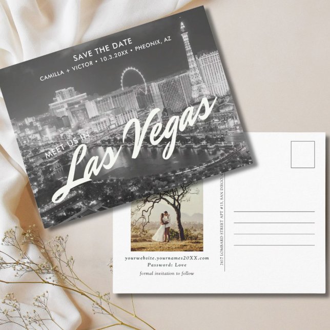Las Vegas Wedding Enregistrer la date Carte postal (Las Vegas Wedding Save the Date Postcard
)