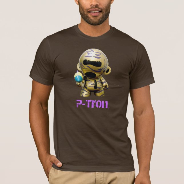 Laser de P-Tron - T-shirt Brown (Devant)