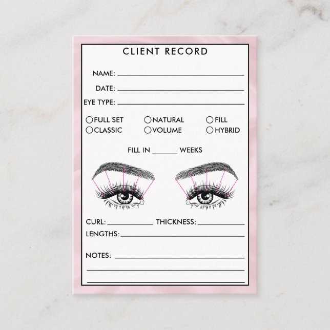 Lash Client Record Ajouter un Carte de visite de l (Devant)
