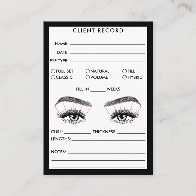 Lash Client Record Ajouter un Carte de visite de l (Devant)
