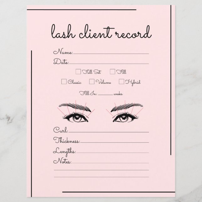 Lash Logo Lash Client Script de Bordure Noire Rose (Devant)