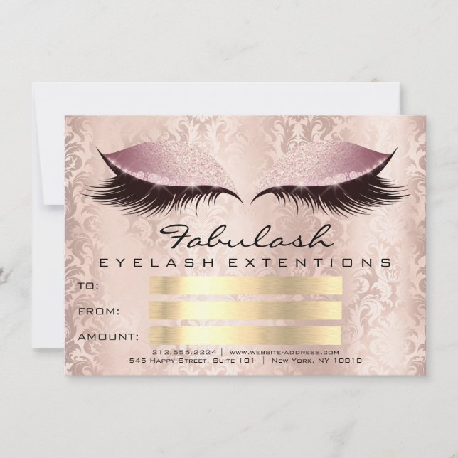 Lashes Damask Pink Maquillage Artist certificat ca (Devant)