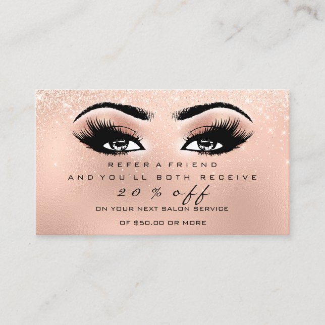 Lashes de maquillage de carte de référence de salo (Devant)