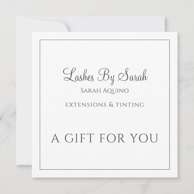 Lashes Et Services De Beauté Sage Texté Vert (Devant)