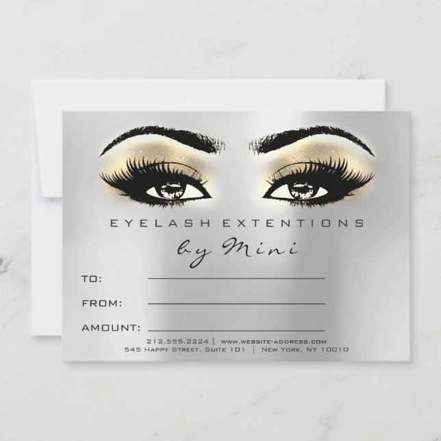 Lashes Gris Gold Pink certificat maquillage Brow c (Devant)