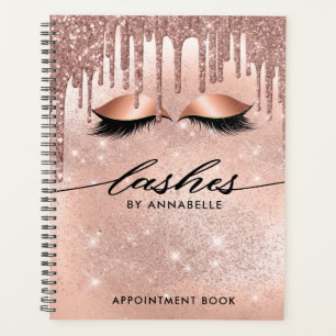 Lashes Livre de Rendez-vous Moderne Rose Gold