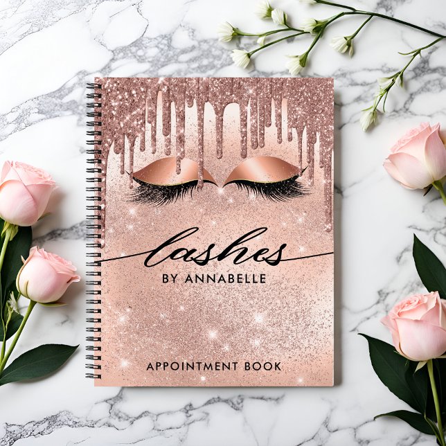 Lashes Livre de Rendez-vous Moderne Rose Gold (Créateur téléchargé)