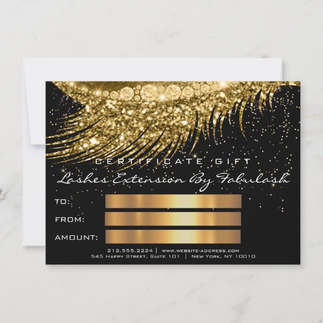 Lashes Lux certificat maquillage cadeau Parties sc (Devant)