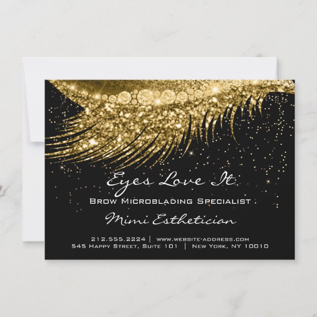 Lashes Prolongation Instructions de post-soins Or  (Devant)