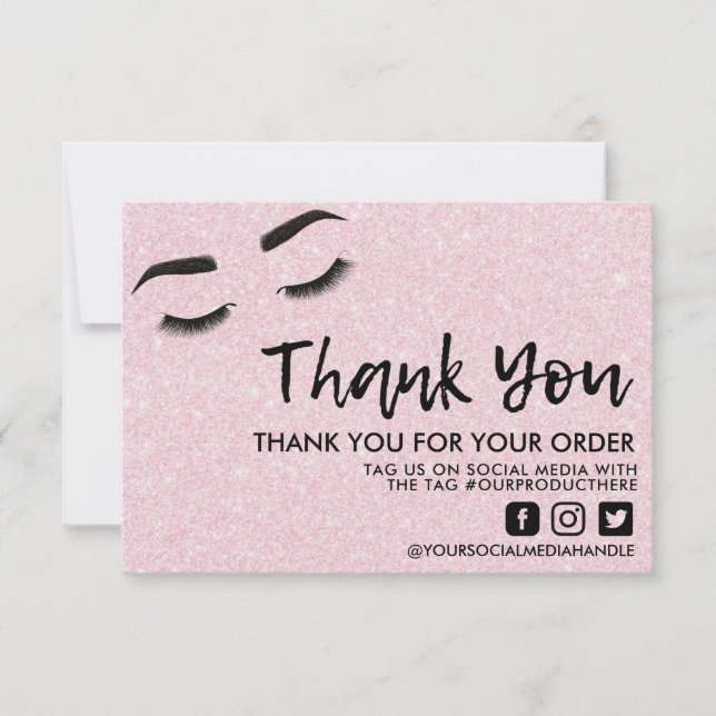 Lashes rose yeux Élégant Merci Média Insertion (Devant)