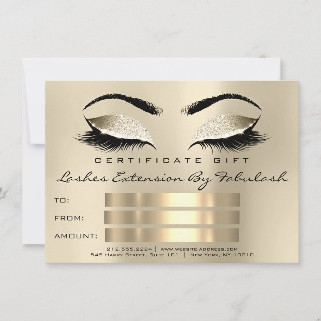 Lashes SPA certificat maquillage cadeau Champaigne (Devant)
