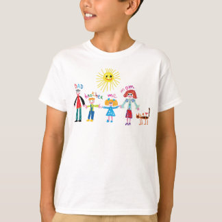 l'aspiration de main crayonne le T-shirt de
