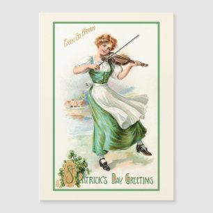 Lass irlandais vintage avec Fiddle
