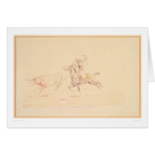 Lassoing le boeuf 1905 (1418A) (Devant horizontal)