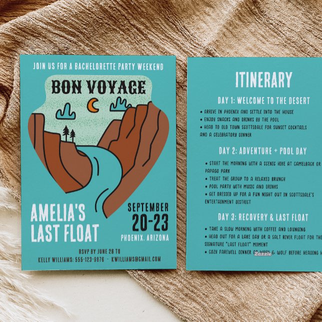 Last Float Bachelorette Party Weekend Invitation (Créateur téléchargé)