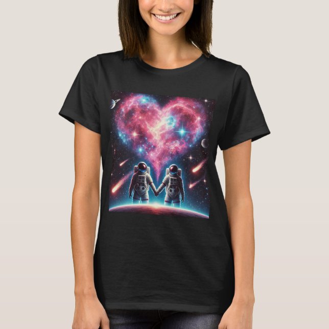L'astronaute aime le T-shirt féminin (Devant)