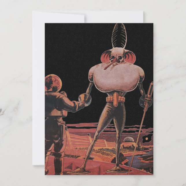 L'astronaute de science-fiction vintage Shake Hand (Devant)