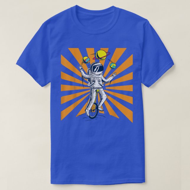 L'astronaute Jongler Planètes Monocycle T-shirt (Design devant)