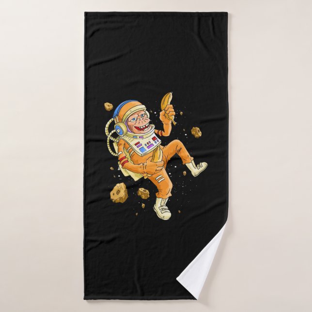 L'astronaute Monkey Space (Serviette de bain)