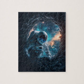 L'Astronaute Pille Dans Un Puzzle Astéroïde