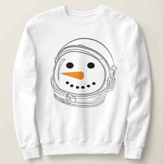 L'astronaute Snowman Sweatshirt - Noël drôle (Design devant)
