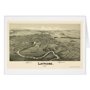 Latrobe, carte panoramique de PA - 1900