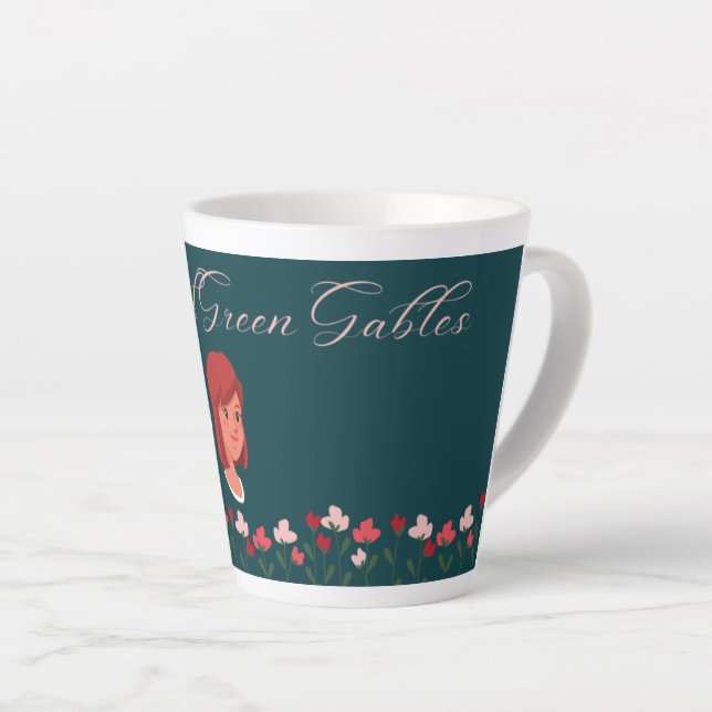 Latte Anne Girl - Anne avec une tasse "E" (Angle droit)