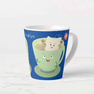 Latte Bande dessinée de la tasse de thé mignonne humour 