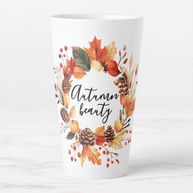 Latte Belle tasse à café d'automne (Devant)