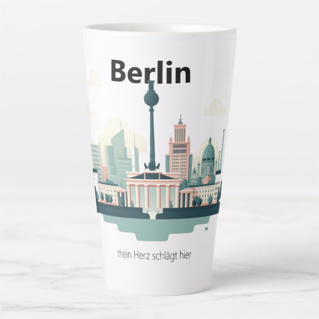 Latte Berlin Skyline Tasse - Heimatliebe Pur (Devant)