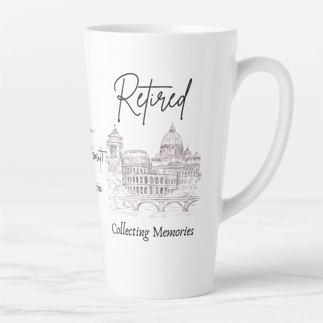 Latte Cadeau de tasse de retraite pour voyageurs (Droite)