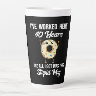 Latte Cadeau de tasse pour 40 ans d'anniversaire de trav