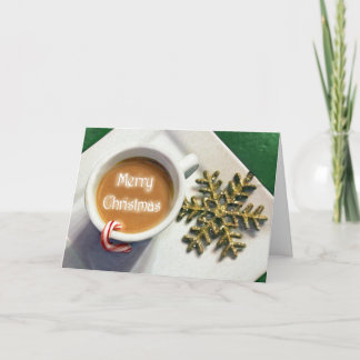 Latte café de Noël / Carte de voeux Cappuccino