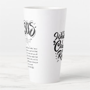 Latte Café Mug - Prière du salut - Foi