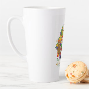 Latte C'était la nuit avant la tasse de latté de la sais