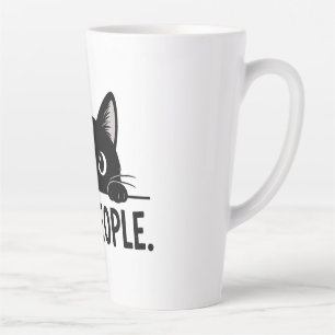 Latte Chat Noir Drôle "Beurk, les gens." Tasse à Café   