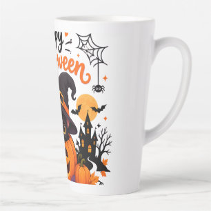 Latte Chatte Mignonne Tasse de Voyage Joyeux Halloween -