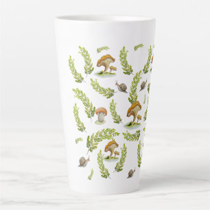 Latte Cute aquarelle champignon motif tasse de café